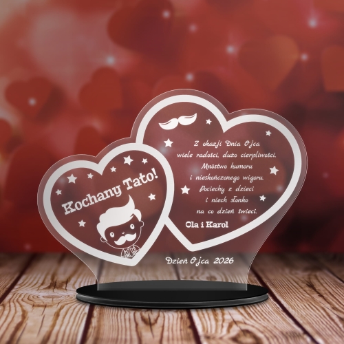 Statuetka życzenia dla taty na Dzień Ojca prezent z grawerem