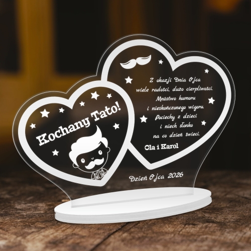 Statuetka życzenia dla taty na Dzień Ojca prezent z grawerem