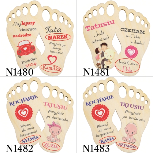 UPOMINEK DLA TATY NA DZIEŃ OJCA zawieszka samochodowa z imieniem