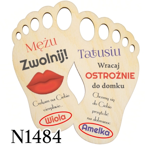 UPOMINEK DLA TATY NA DZIEŃ OJCA zawieszka samochodowa z imieniem