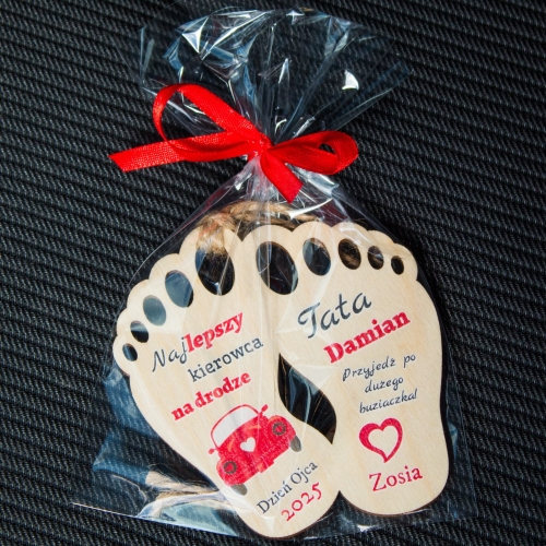 UPOMINEK DLA TATY NA DZIEŃ OJCA zawieszka samochodowa z imieniem