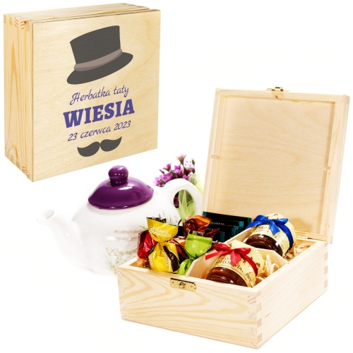 ZESTAW PREZENTOWY NA DZIEŃ OJCA pudełko słodkości dedykacja