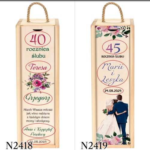 SKRZYNKA NA WINO oryginalny prezent na rocznicę ślubu