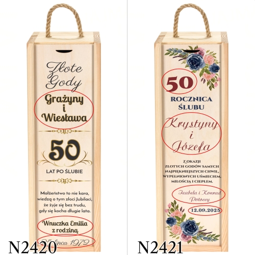 SKRZYNKA NA WINO oryginalny prezent na rocznicę ślubu