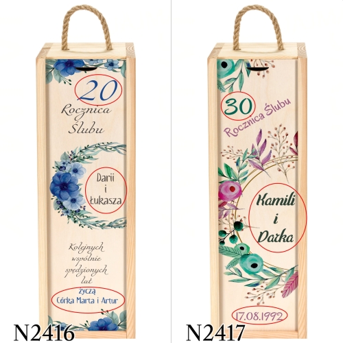 SKRZYNKA NA WINO oryginalny prezent na rocznicę ślubu