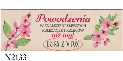 PREZENT NA ODEJŚCIE Z PRACY kosz upominkowy nadruk