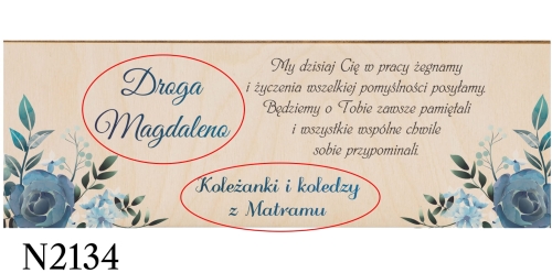 PREZENT NA ODEJŚCIE Z PRACY kosz upominkowy nadruk