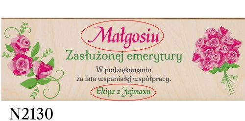 POŻEGNANIE EMERYTURA prezent z dedykacją od współpracowników