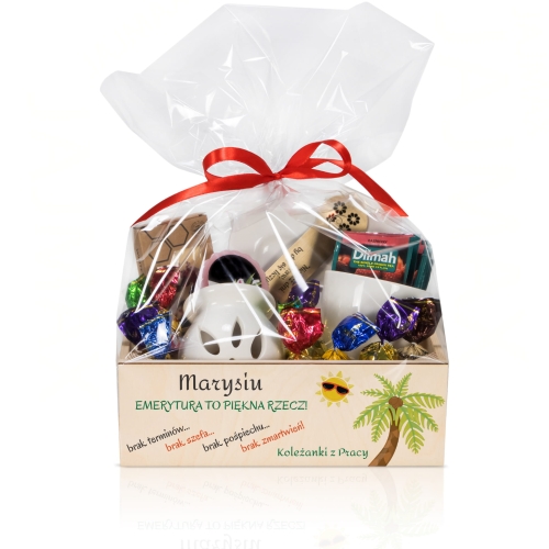 POŻEGNANIE EMERYTURA prezent z dedykacją od współpracowników