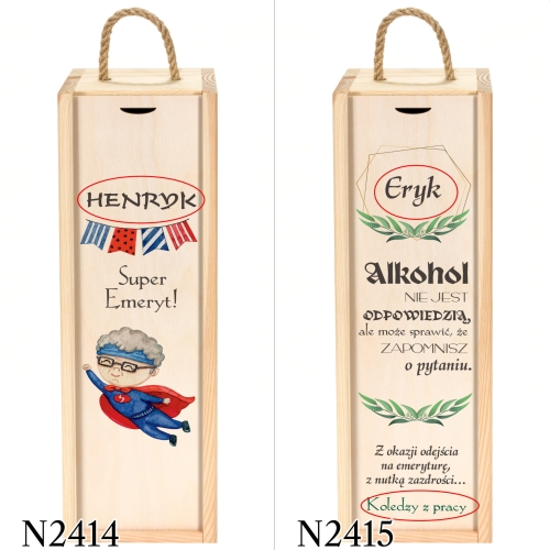 Super pomysł na prezent dla emeryta SKRZYNKA NA WINO
