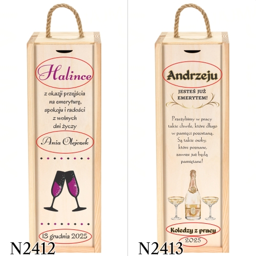 Super pomysł na prezent dla emeryta SKRZYNKA NA WINO