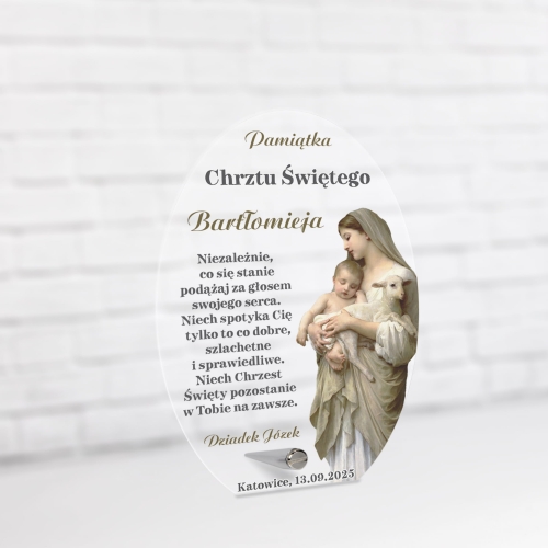 PAMIĄTKA CHRZTU ŚWIĘTEGO obrazek religijny prezent