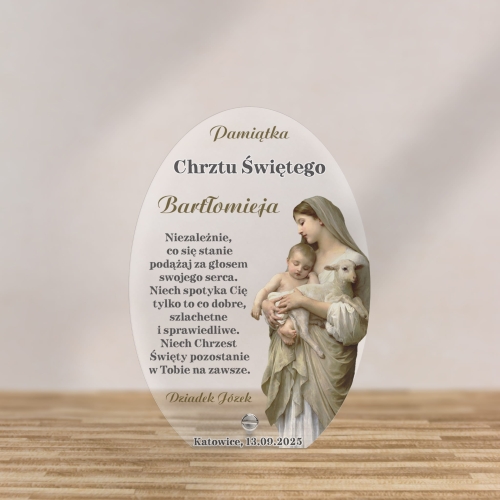 PAMIĄTKA CHRZTU ŚWIĘTEGO obrazek religijny prezent