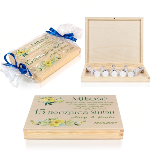 DREWNIANE PUDEŁKO NA PIENIĄDZE Rocznica Ślubu prezent