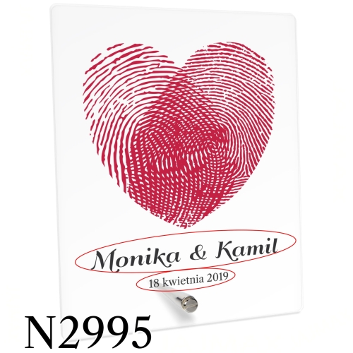 Statuetka ODCISKI PALCÓW NA SZKLE oryginalny prezent na rocznicę