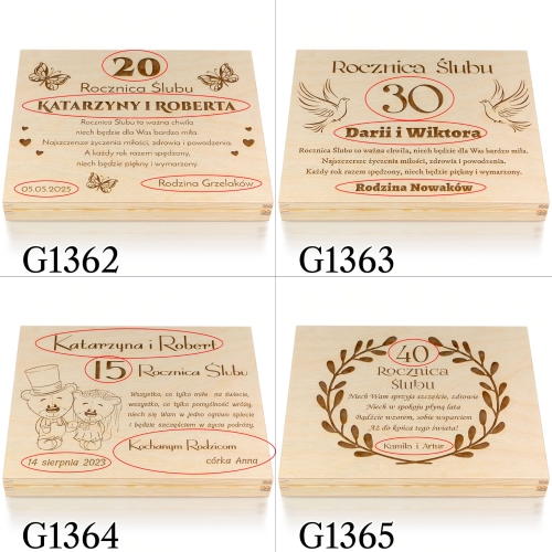 Pomysł na prezent na rocznicę ślubu PUDEŁKO NA GOTÓWKĘ BILETY