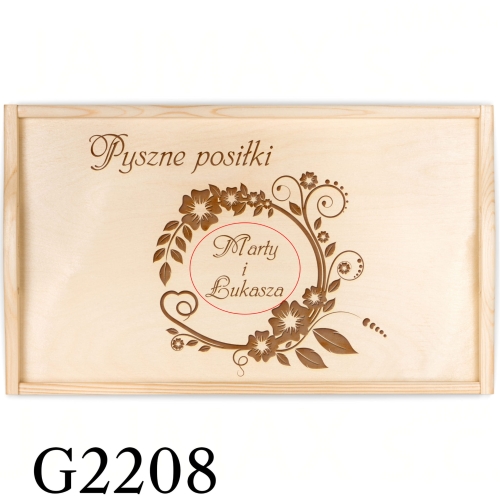 PREZENT NA ROCZNICĘ ŚLUBU stolik śniadaniowy z grawerem