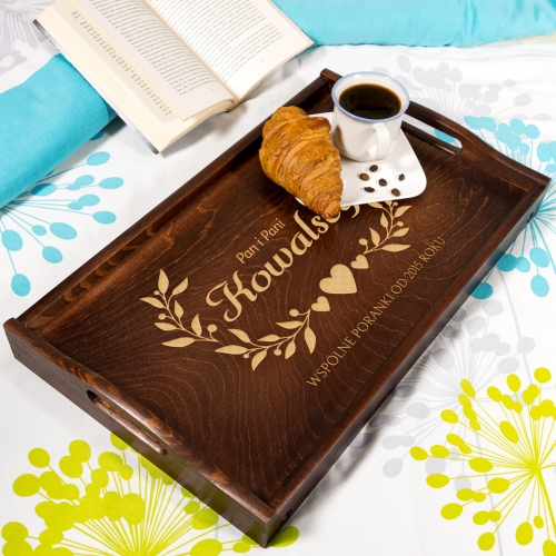 STOLIK DO ŁÓŻKA prezent dla par na rocznicę ślubu