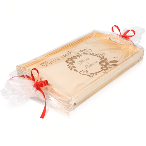 PREZENT NA ROCZNICĘ ŚLUBU stolik śniadaniowy z grawerem