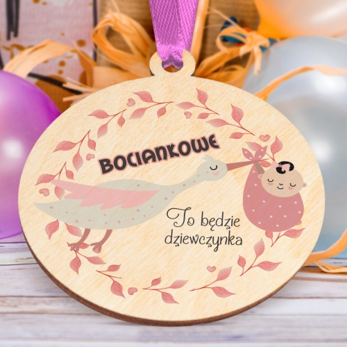 MEDALE na baby shower chłopiec dziewczynka