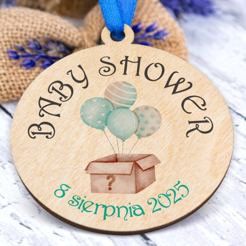 UPOMINKI NA BABY SHOWER medale z imieniem lub datą