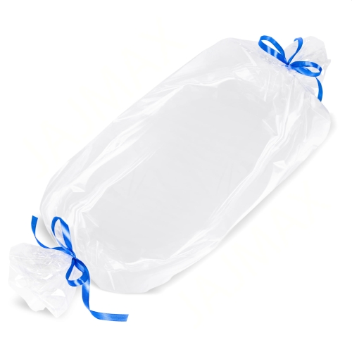 Rękaw celofanowy 50x100 - wstążeczki NIEBIESKIE