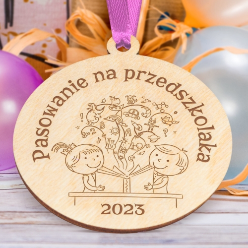 MEDAL na pasowanie na przedszkolaka grawer
