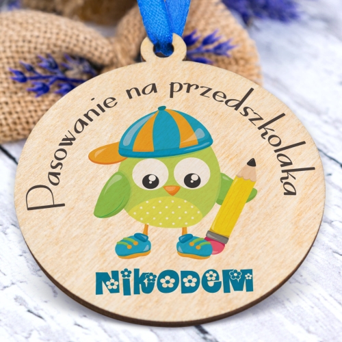medal PASOWANIE na przedszkolaka imię nadruk