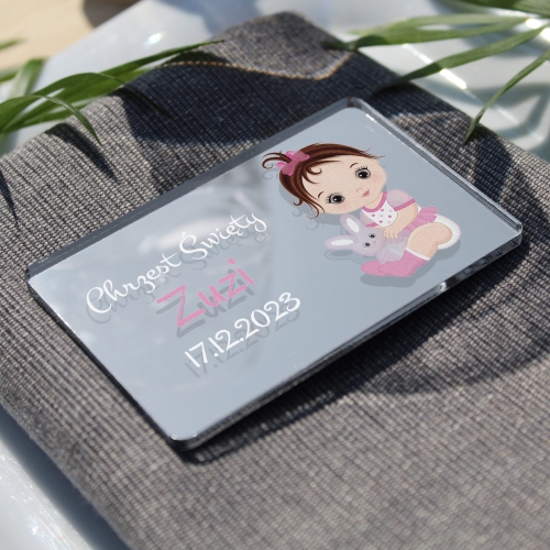 MAGNES LUSTRO SREBRNE podziękowania dla gości na Chrzciny