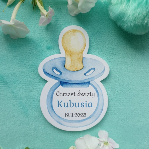 MAGNES RÓŻOWY SMOCZEK podziękowania dla gości Chrzest