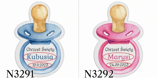 MAGNES RÓŻOWY SMOCZEK podziękowania dla gości Chrzest