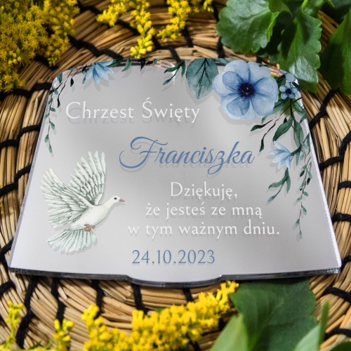  Niezwykłe Upominki na Chrzest - Magnes Srebrna Biblia Dla Gości