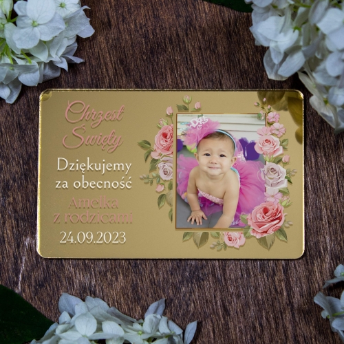MAGNES ZE ZDJĘCIEM piękny upominek dla gości na Chrzciny