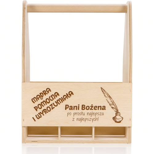 DREWNIANE NOSIDŁO DONICZKA NA KWIATY upominek dla nauczycielki