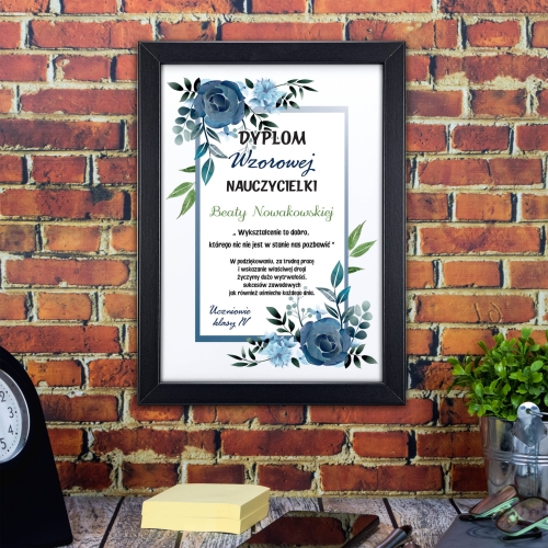 DYPLOM NAJLEPSZEJ NAUCZYCIELKI prezent dla wychowawcy