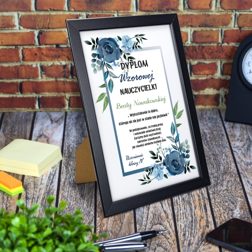 DYPLOM NAJLEPSZEJ NAUCZYCIELKI prezent dla wychowawcy