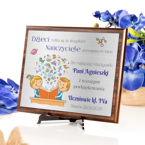 OBRAZEK SREBRNY DLA WYCHOWAWCY elegancki prezent dla nauczyciela