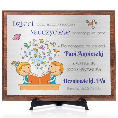 OBRAZEK SREBRNY DLA WYCHOWAWCY elegancki prezent dla nauczyciela