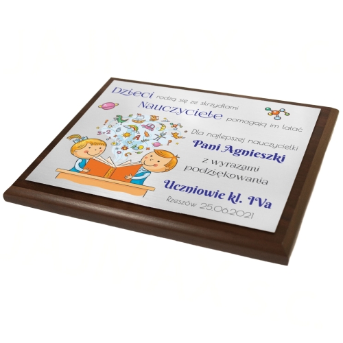 OBRAZEK SREBRNY DLA WYCHOWAWCY elegancki prezent dla nauczyciela