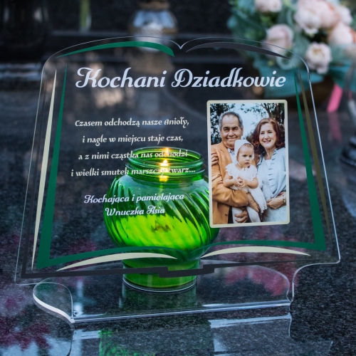 Podstawka pod znicze dla dziadków ze zdjęciem XXL