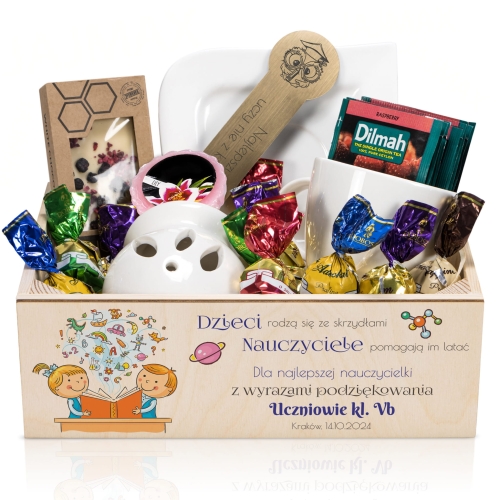 SKRZYNKA ZESTAW zakładka prezent dla nauczyciela