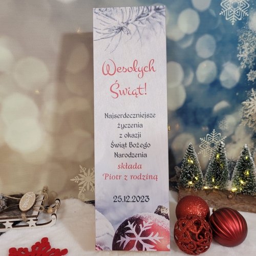 Skrzynka na alkohol Prezent NA BOŻE NARODZENIE nadruk