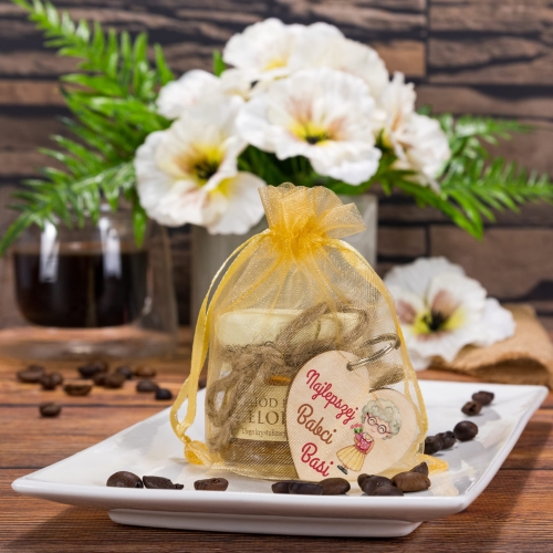 Drewniany breloczek + miód prezent na DZIEŃ BABCI I DZIADKA