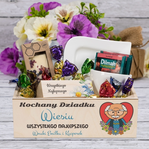 Kosz Upominkowy Dla Babci Dla Dziadka Nadruk