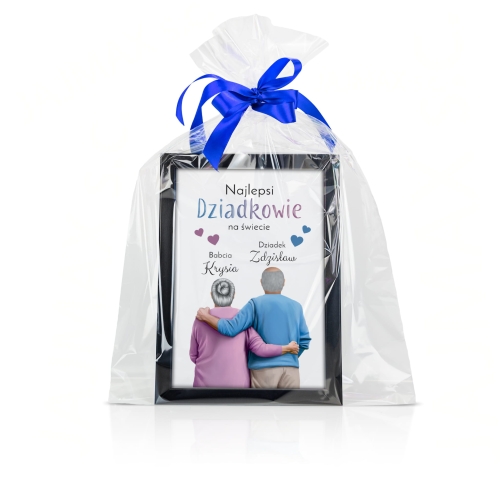 PREZENT DLA DZIADKÓW Ramka A4 plakat najlepsi dziadkowie na świecie 