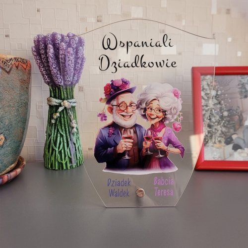 SUPER PREZENT DLA DZIADKÓW statuetka wspaniali dziadkowie imiona