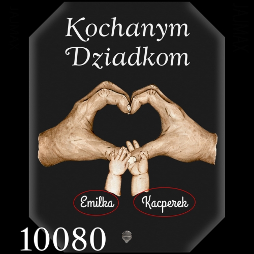 Wyjątkowy prezent dla babci i dziadka STATUETKA AKRYLOWA DŁONIE