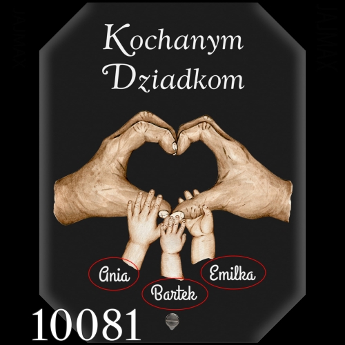 Wyjątkowy prezent dla babci i dziadka STATUETKA AKRYLOWA DŁONIE