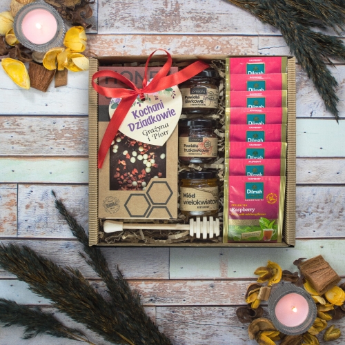 KOSZ PREZENTOWY DLA DZIADKÓW prezent dla babci i dziadka imiona