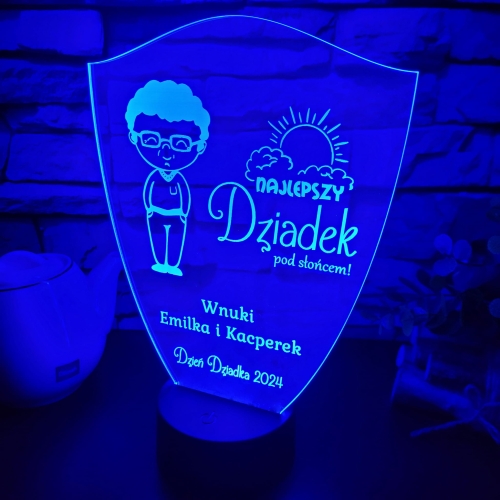 LAMPKA LED PREZENT DLA DZIADKA życzenia na Dzień Dziadka